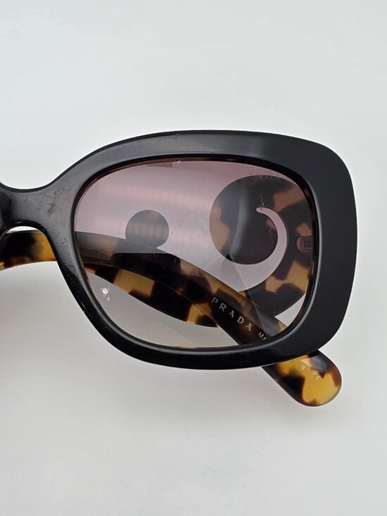Prada SPR 27O NAI-0A7 Baroque Black Havana Frame Grey Gradient Lens Sunglasses
